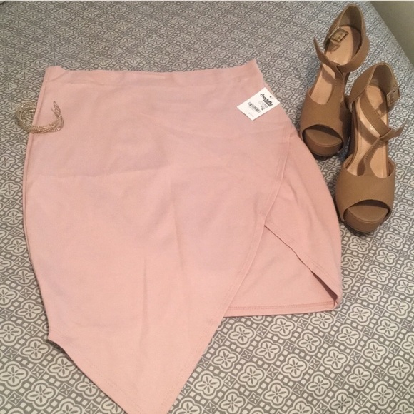 Charlotte Russe Dresses & Skirts - Blush pink asymmetrical skirt
